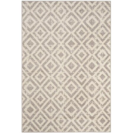 Safavieh 5 ft.-1 in. x 7 ft.-6 in. Amsterdam Power Loomed Medium Rectangle Area Rug Ivory & Mauve AMS105A-5